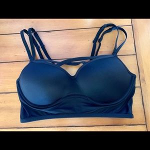 Black crisscross Victoria Secret Pink bralette